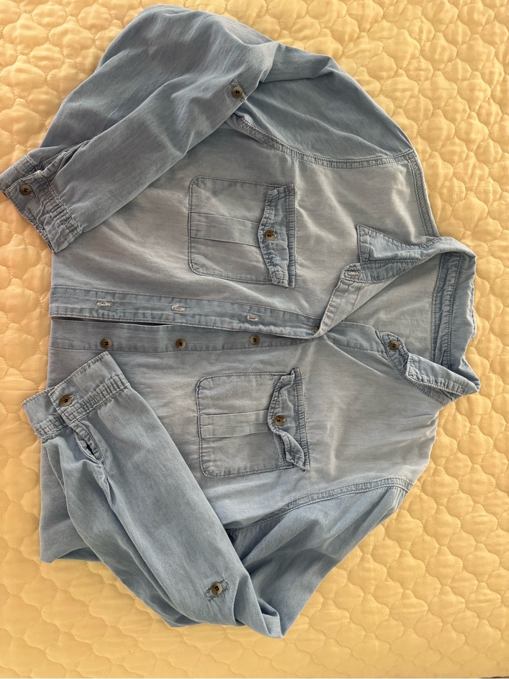 Light Blue Women's Denim Shirt - Classic Button-Up